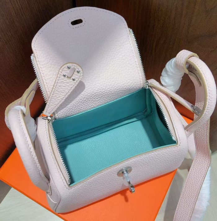 wo‑Tone Mini TC Calfskin Leather Crossbody Bag 19cm