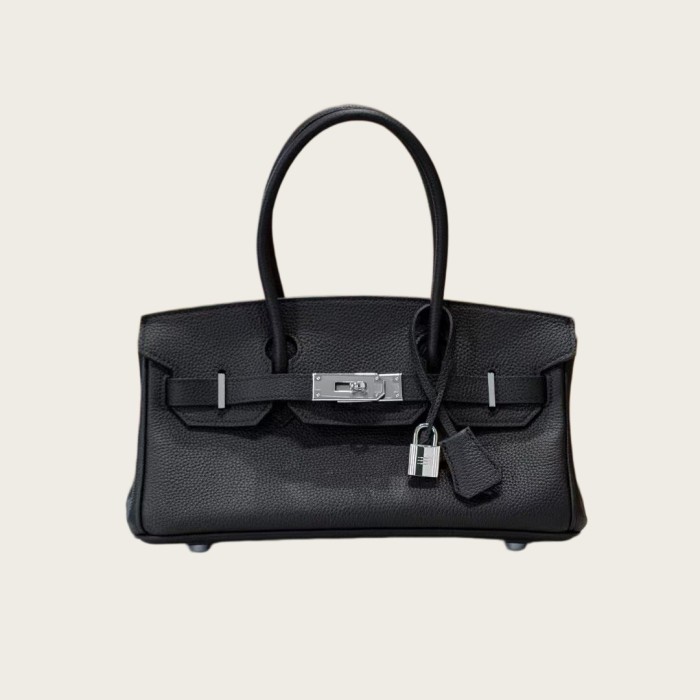 Top-Grain Togo Calfskin Leather Shoulder Bag