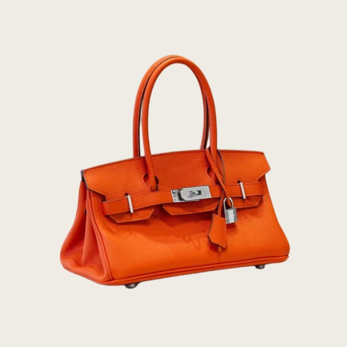 Top-Grain Togo Calfskin Leather Shoulder Bag