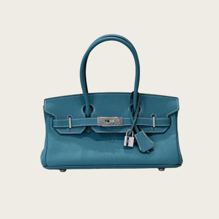 Top-Grain Togo Calfskin Leather Shoulder Bag