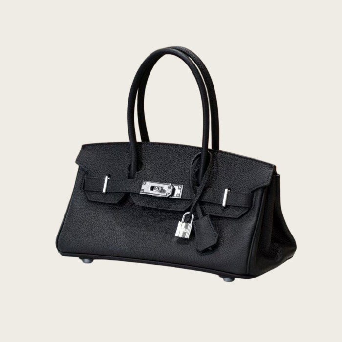 Top-Grain Togo Calfskin Leather Shoulder Bag