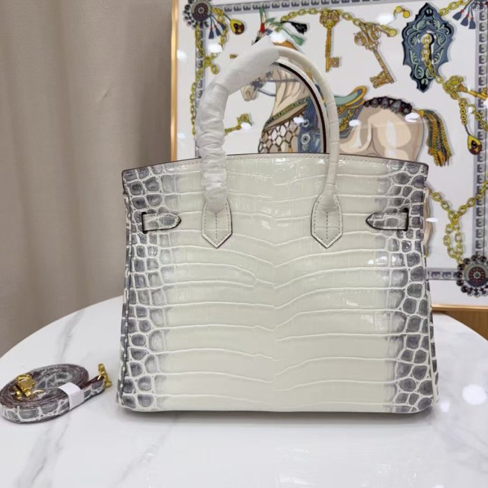 Crocodile Embossed Leather Tote Bag