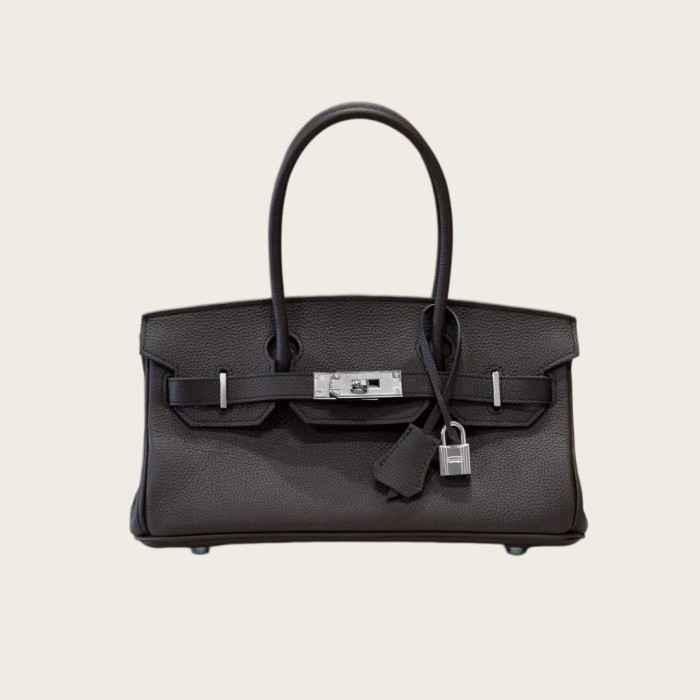 Top-Grain Togo Calfskin Leather Shoulder Bag