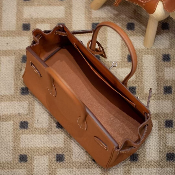 Top-Grain Togo Calfskin Leather Shoulder Bag