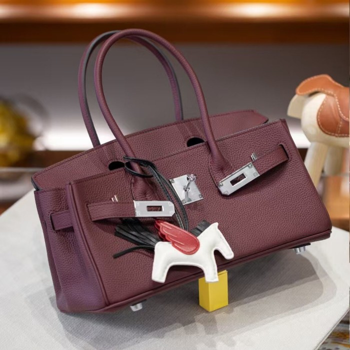 Top-Grain Togo Calfskin Leather Shoulder Bag