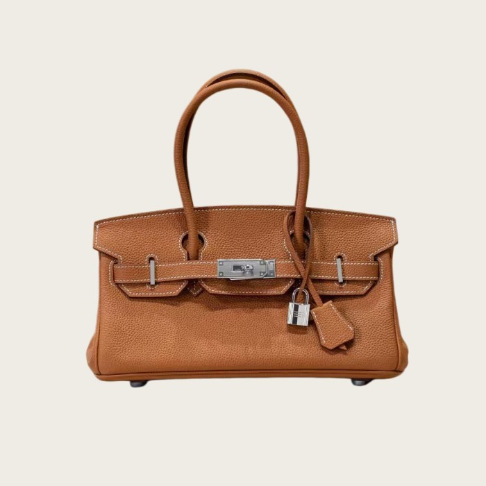Top-Grain Togo Calfskin Leather Shoulder Bag