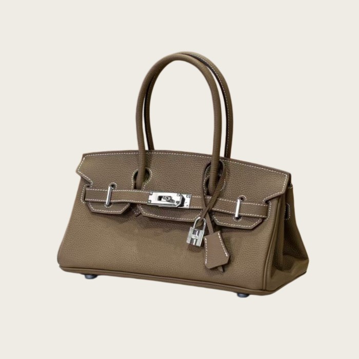 Top-Grain Togo Calfskin Leather Shoulder Bag