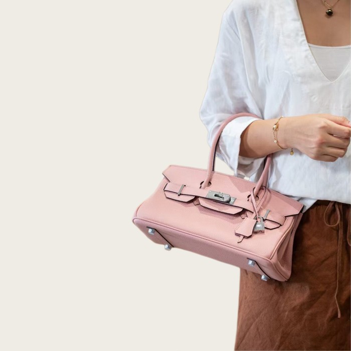 Top-Grain Togo Calfskin Leather Shoulder Bag