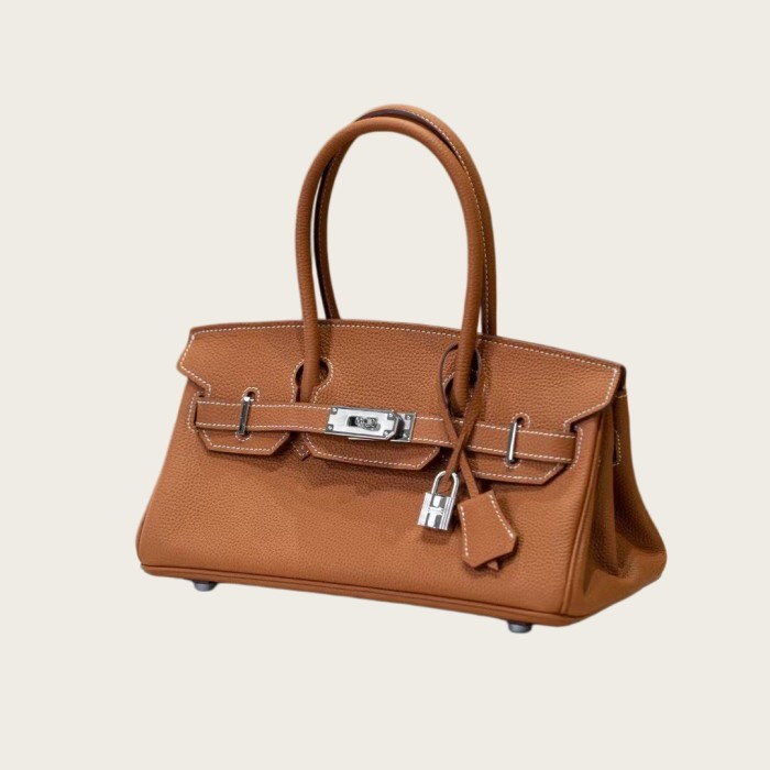 Top-Grain Togo Calfskin Leather Shoulder Bag