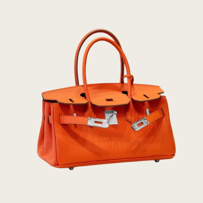 Top-Grain Togo Calfskin Leather Shoulder Bag