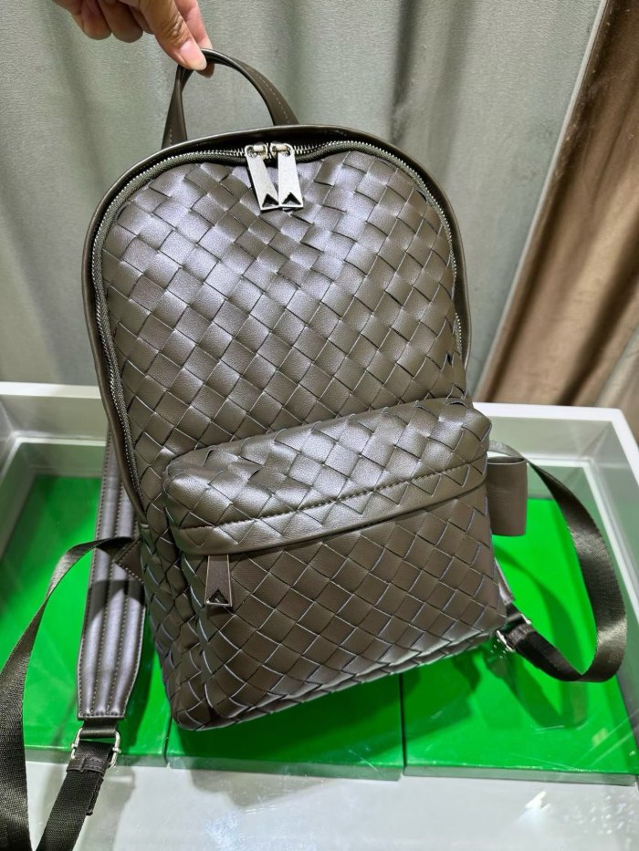  Handwoven Calfskin Leather Backpack