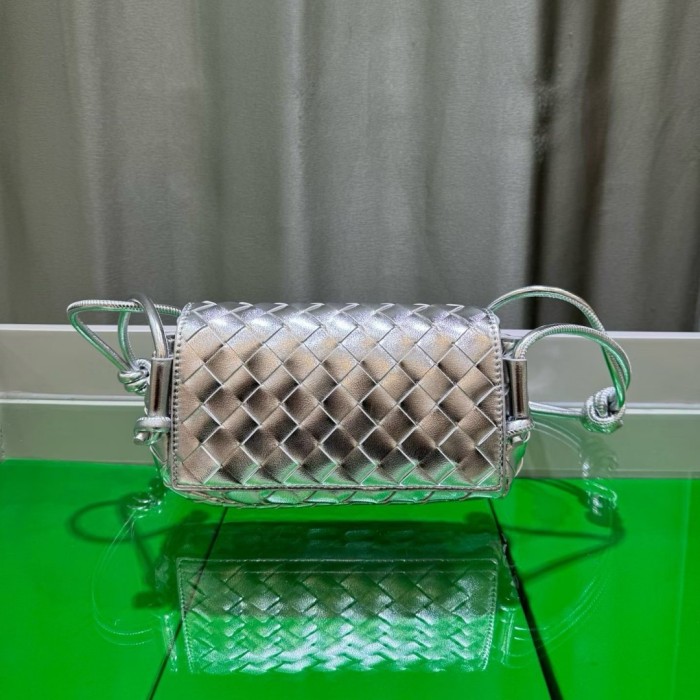 Mini Handwoven Knot Leather Crossbody Bag