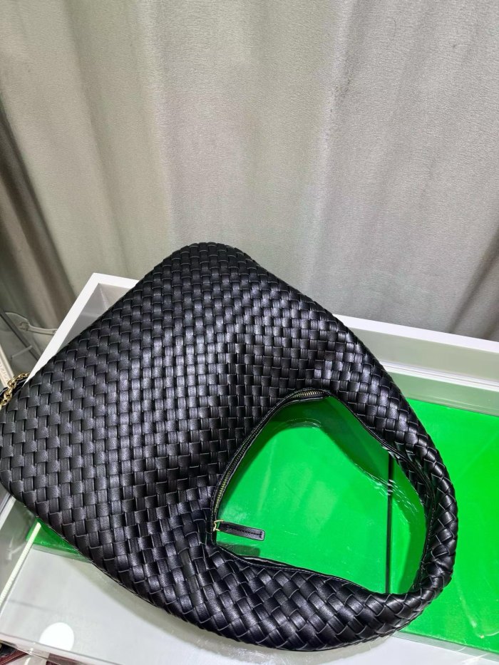 woven Leather Hobo Shoulder Bag