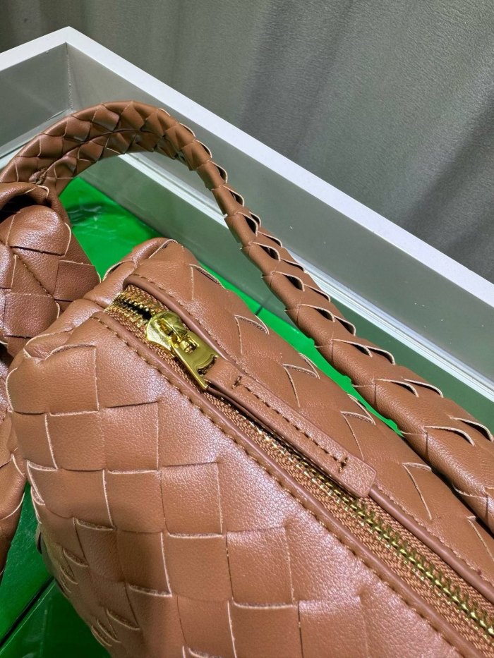Woven Lambskin Leather Hobo Shoulder Bag