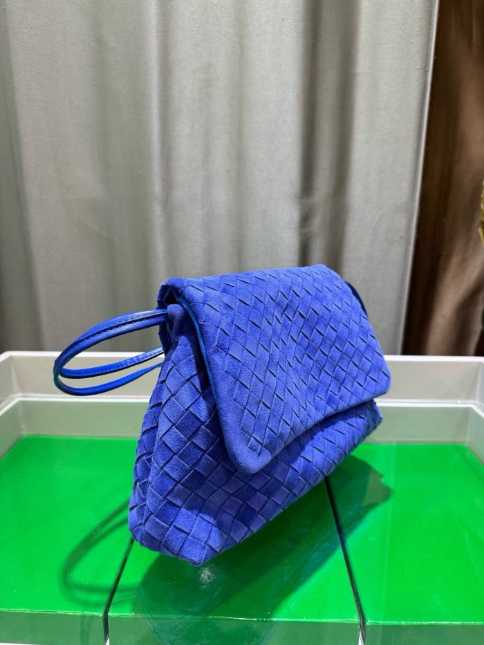 Suede Leather Flap-Drawstring Shopper Tote 