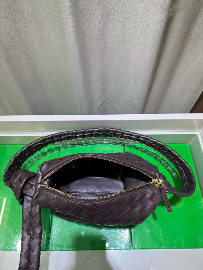 Woven Lambskin Leather Hobo Shoulder Bag