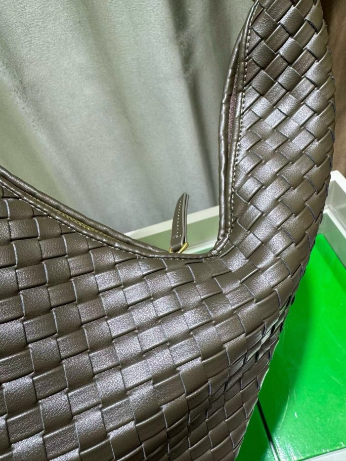 woven Leather Hobo Shoulder Bag