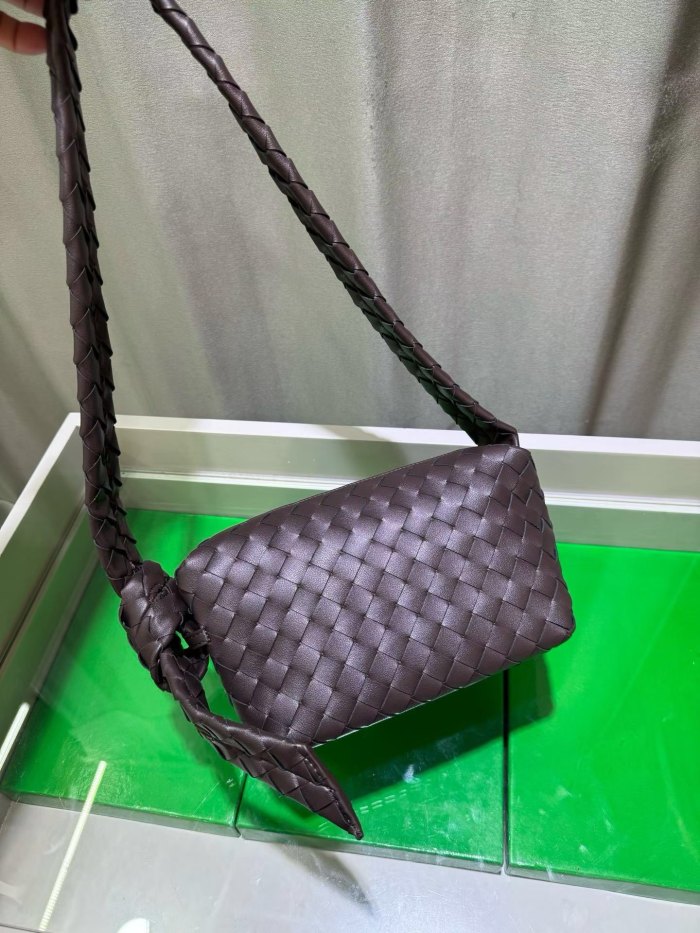 Woven Lambskin Leather Hobo Shoulder Bag
