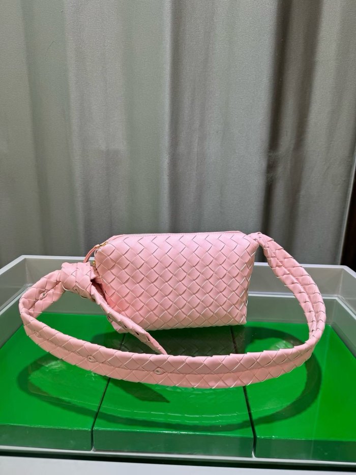Woven Lambskin Leather Hobo Shoulder Bag