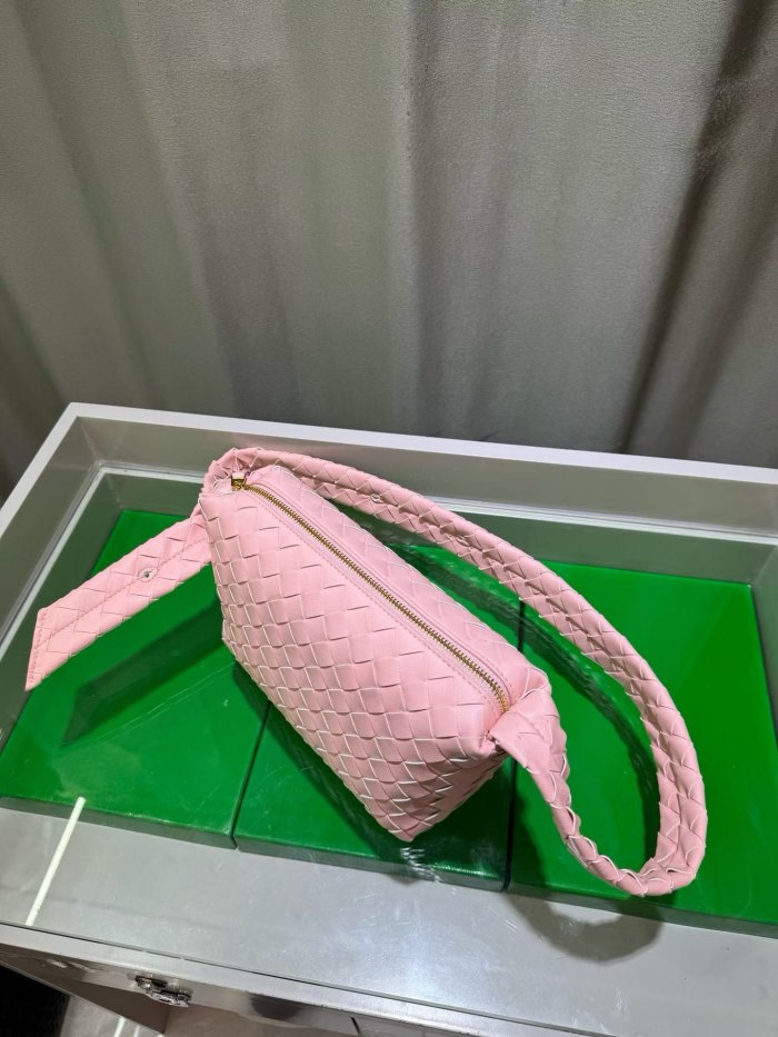 Woven Lambskin Leather Hobo Shoulder Bag