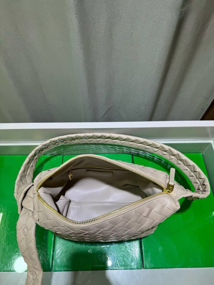 Woven Lambskin Leather Hobo Shoulder Bag