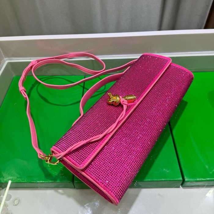 Sparkling Evening Handbag Knot Clutch Bag