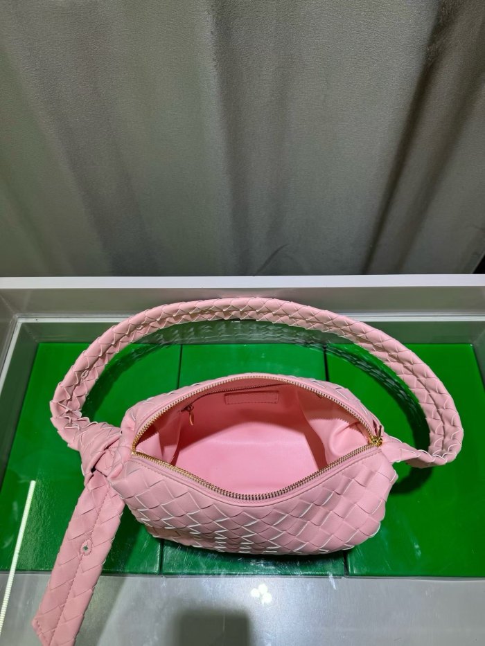 Woven Lambskin Leather Hobo Shoulder Bag