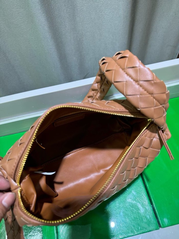 Woven Lambskin Leather Hobo Shoulder Bag