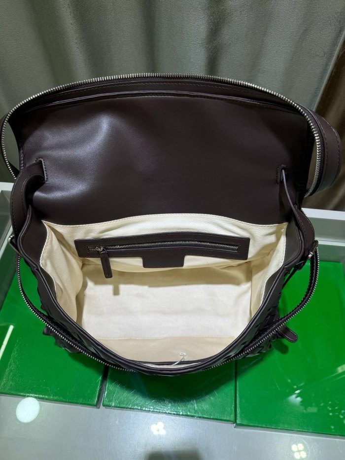 Italian‑Style Woven Leather Shoulder Crossbody Bag Large