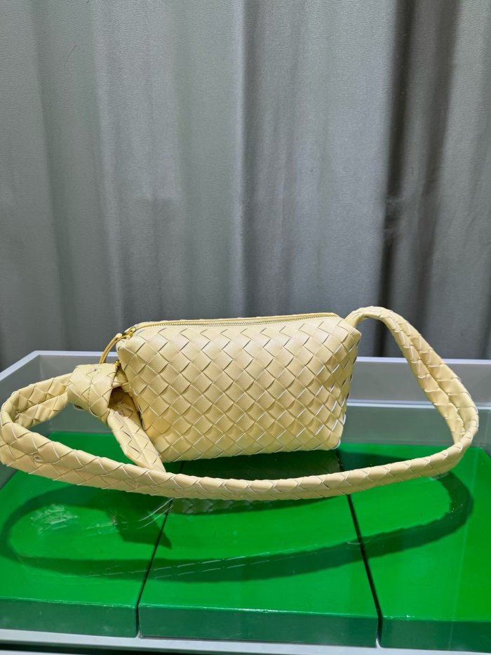 Woven Lambskin Leather Hobo Shoulder Bag