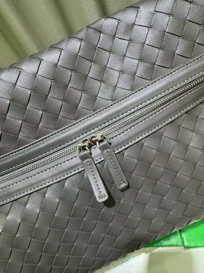 Italian‑Style Woven Leather Shoulder Crossbody Bag Large