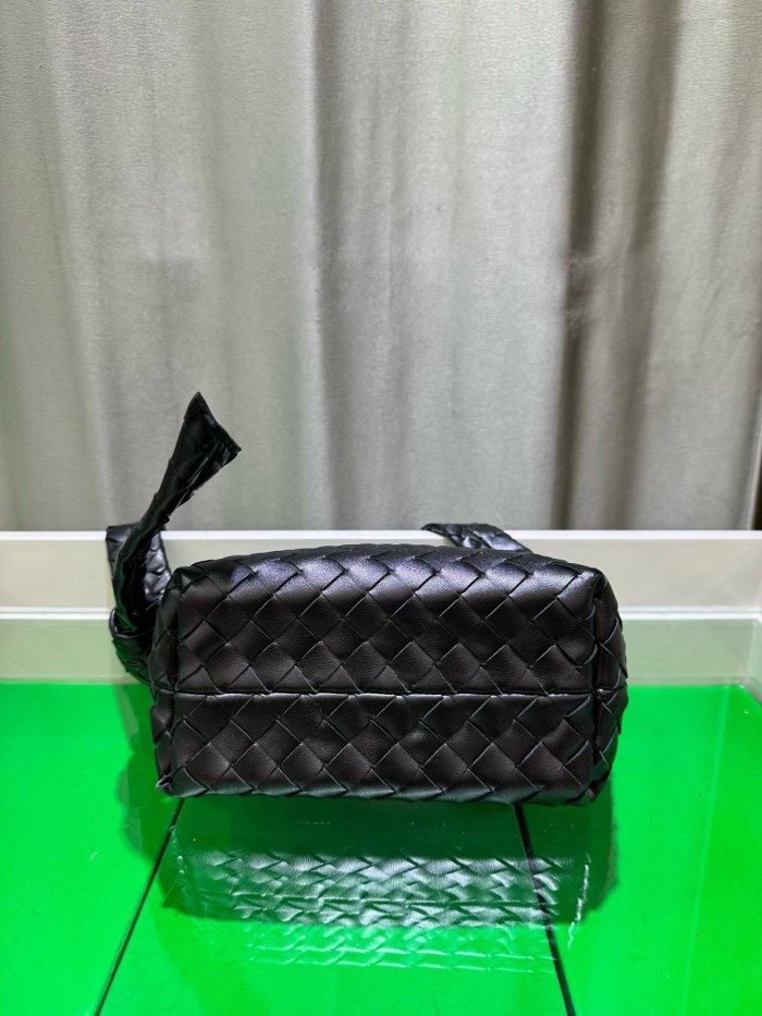 Woven Lambskin Leather Hobo Shoulder Bag