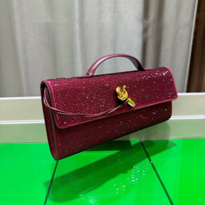 Sparkling Evening Handbag Knot Clutch Bag