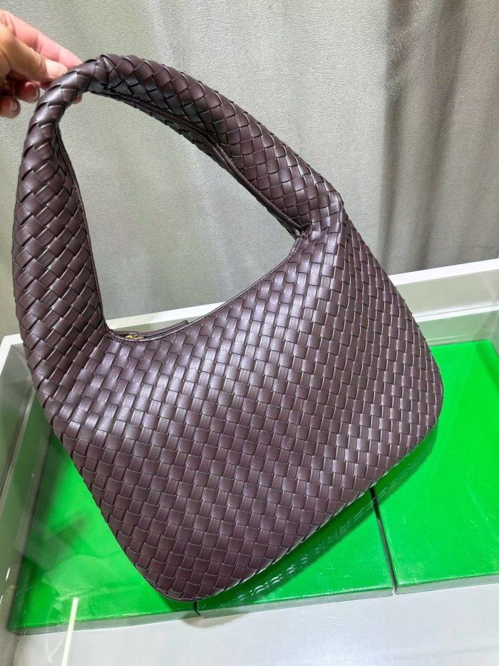 woven Leather Hobo Shoulder Bag