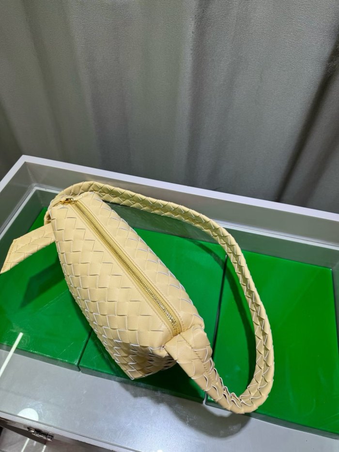 Woven Lambskin Leather Hobo Shoulder Bag