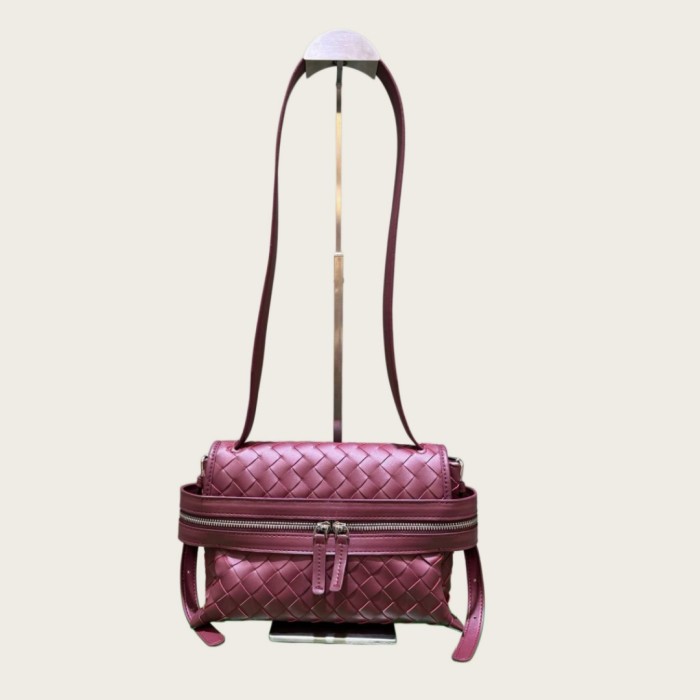 Italian‑Style Woven Leather Shoulder Crossbody Bag