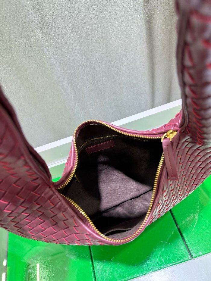woven Leather Hobo Shoulder Bag