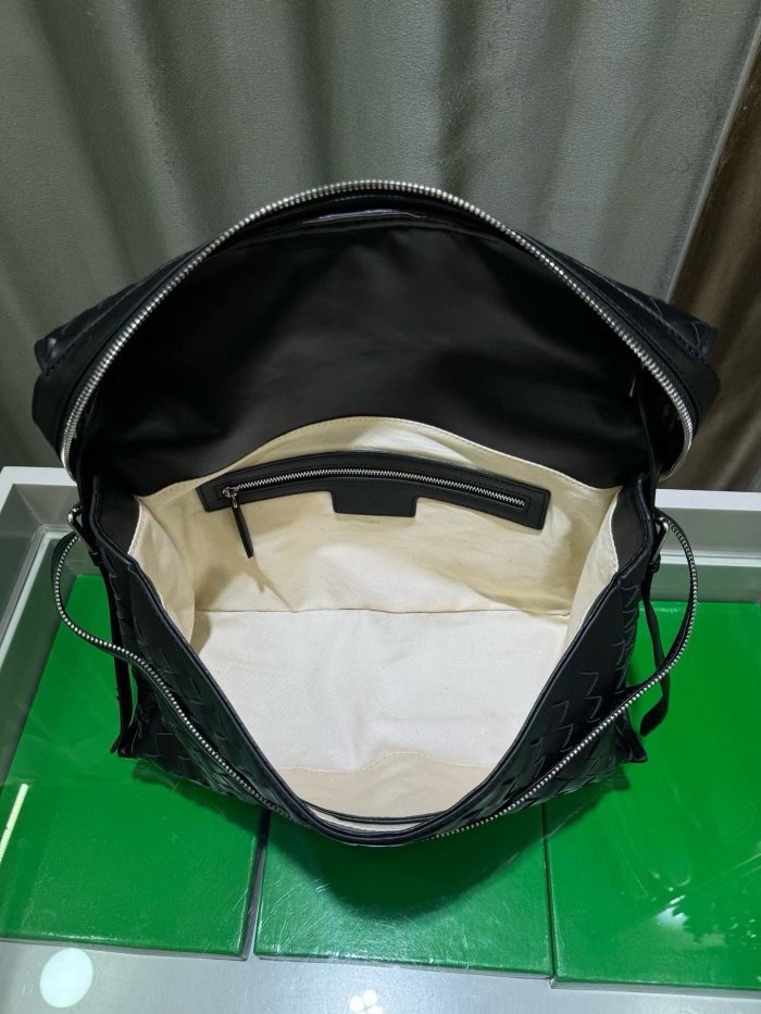 Italian‑Style Woven Leather Shoulder Crossbody Bag Large