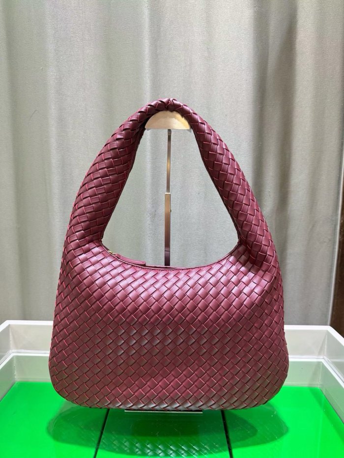 woven Leather Hobo Shoulder Bag
