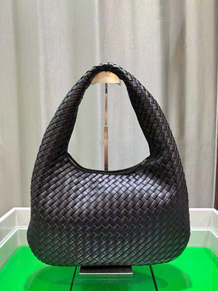 woven Leather Hobo Shoulder Bag