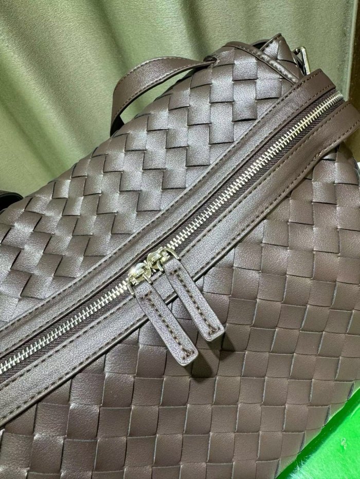 Italian‑Style Woven Leather Shoulder Crossbody Bag Large