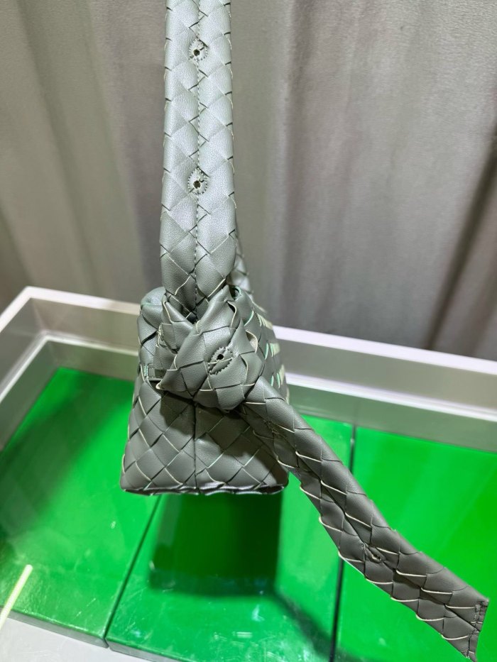Woven Lambskin Leather Hobo Shoulder Bag