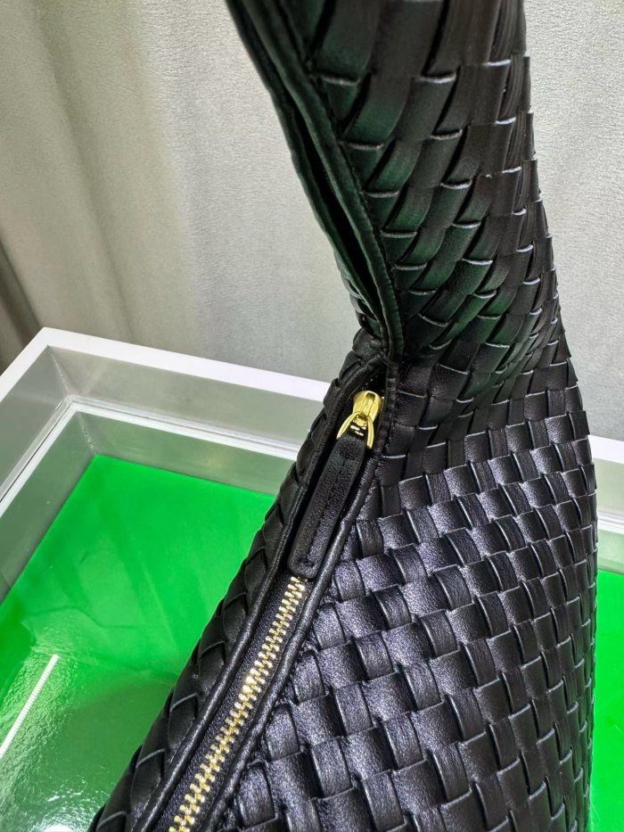 woven Leather Hobo Shoulder Bag