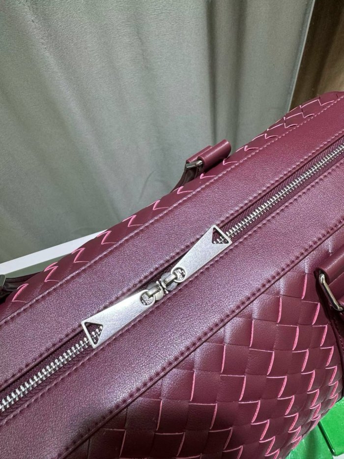 Handwoven Leather Travel Duffel Bag