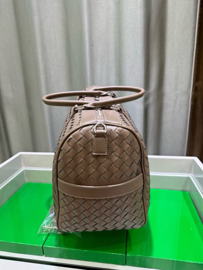 Handwoven Leather Travel Duffel Bag