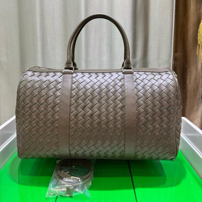 Handwoven Leather Travel Duffel Bag