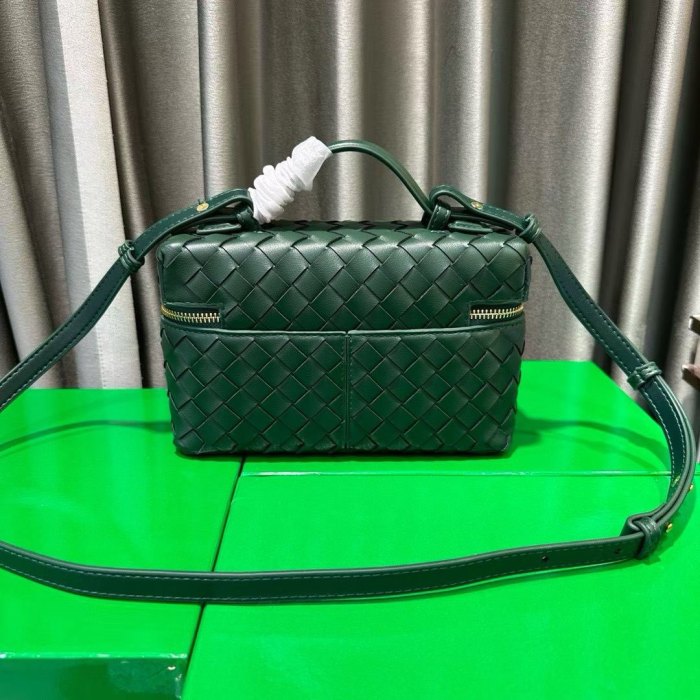 Leather Crossbody Bag Zip Top Mini Cosmetic Pouch