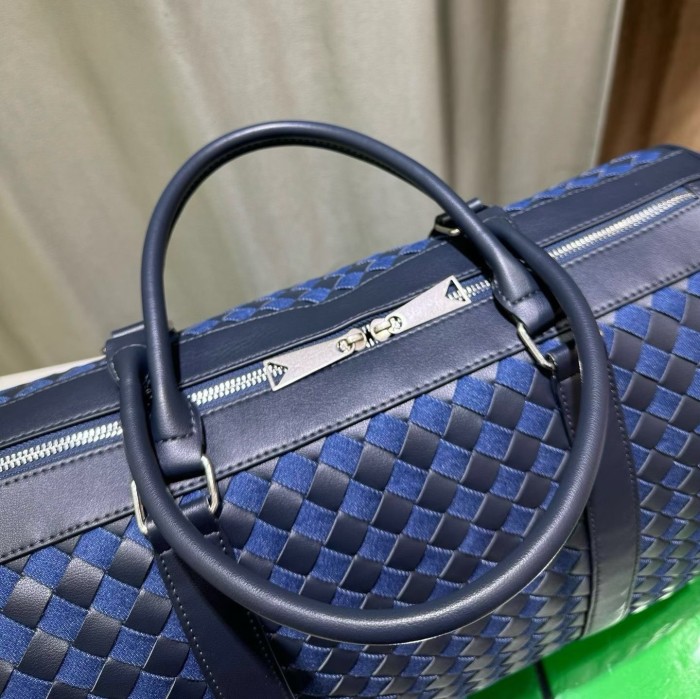 Handwoven Leather Travel Duffel Bag