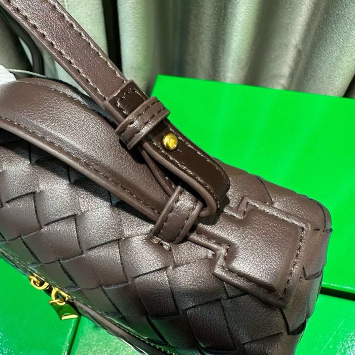 Leather Crossbody Bag Zip Top Mini Cosmetic Pouch