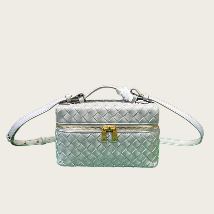 Leather Crossbody Bag Zip Top Mini Cosmetic Pouch